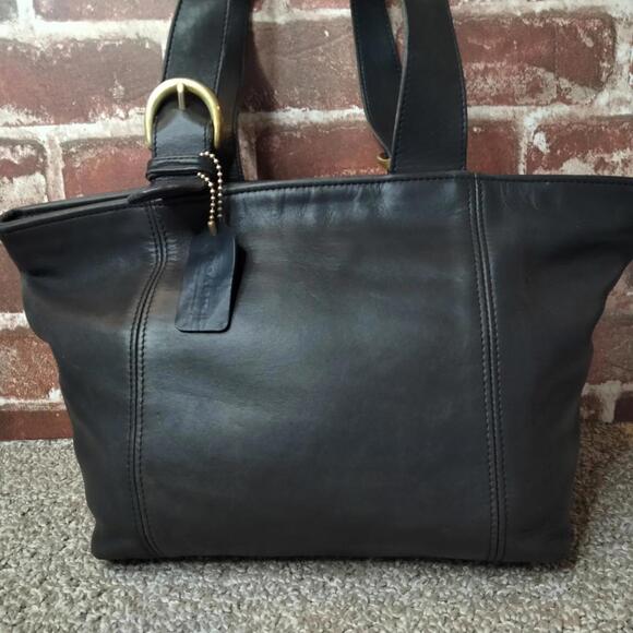 Coach Handbags - Coach Waverly 4133 Vintage Tote Handbag Black Glovetanned Leather